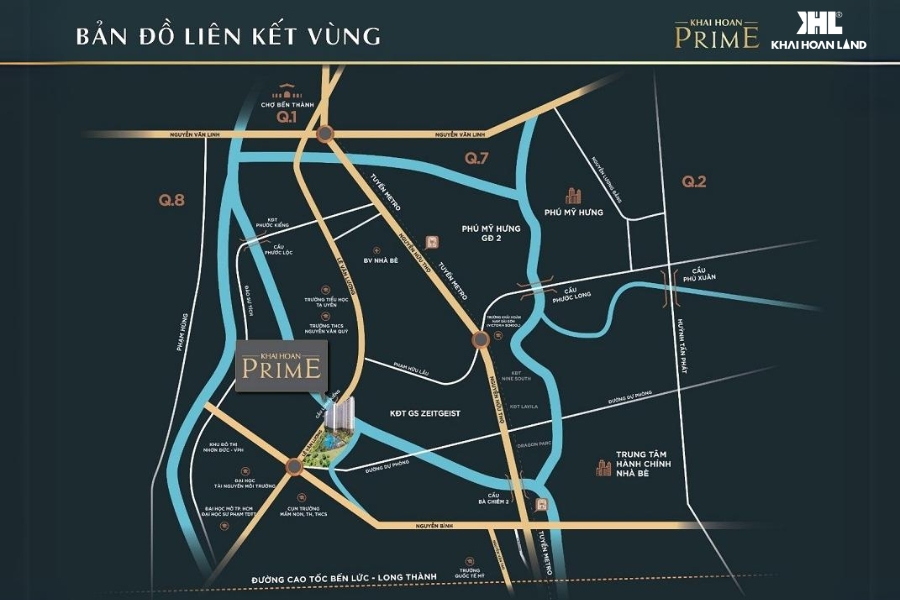 Sơ đồ liên kết vùng dự án căn hộ Khải Hoàn Prime