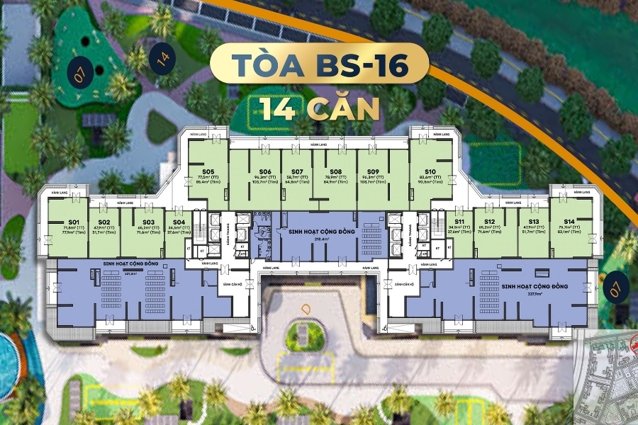 Layout Beverly Solari tòa BS-16