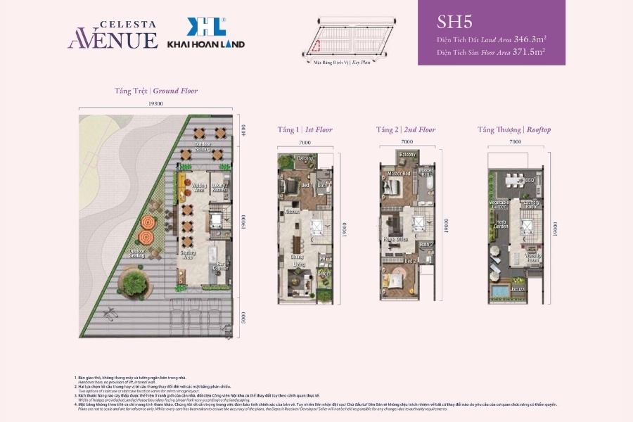 Layout mặt bằng căn hộ SH5 tại dự án Celesta Avenue