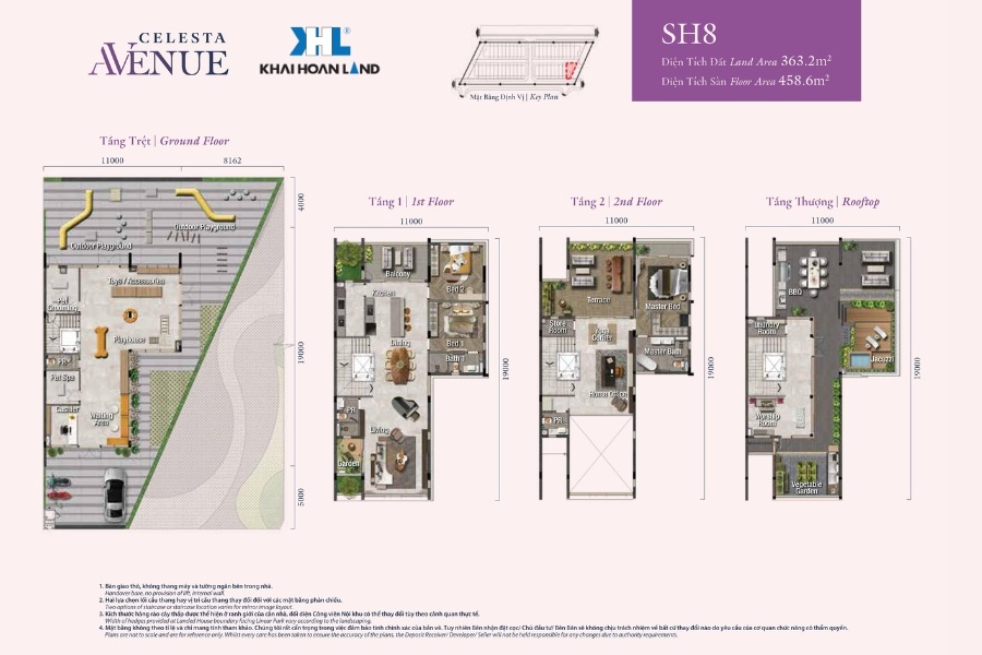 Layout mặt bằng căn hộ SH8 tại dự án Celesta Avenue