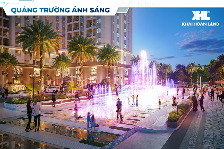 Quảng trường ánh sáng lung linh tại dự án Khải Hoàn Prime