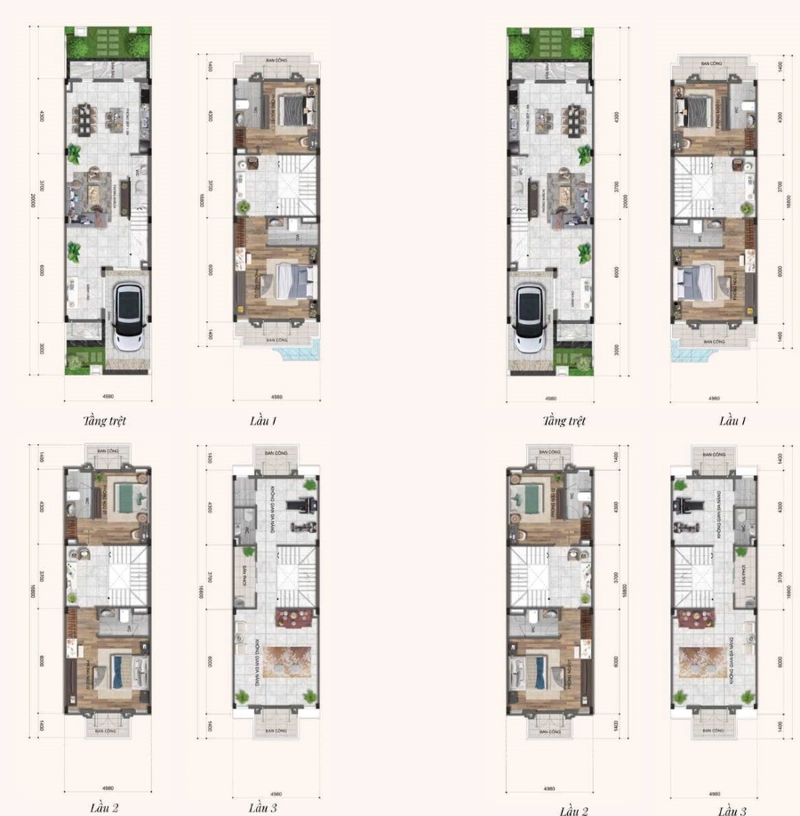 Layout khu biệt thự Foresta