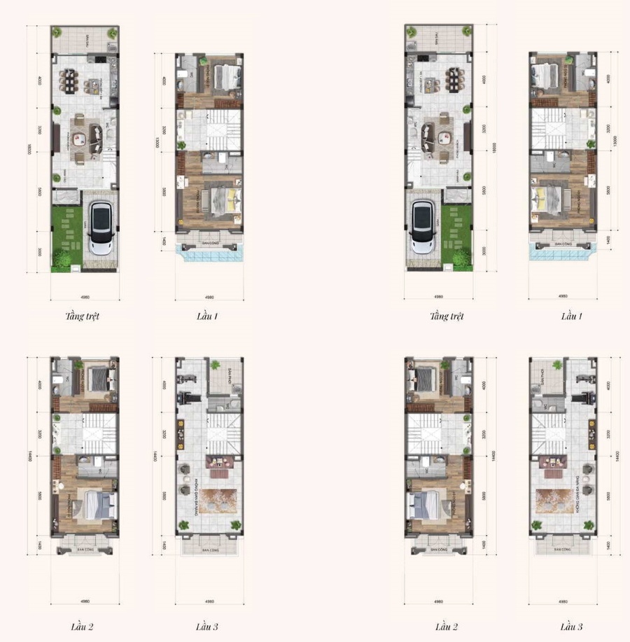 Layout mặt bằng căn hộ Foresta