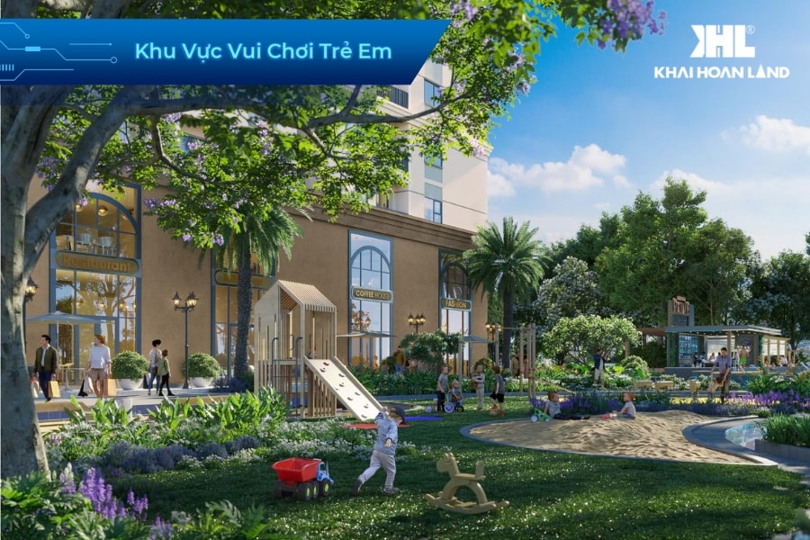 Tiện ích khu vui chơi trẻ em an toàn tại dự án Khải Hoàn Prime