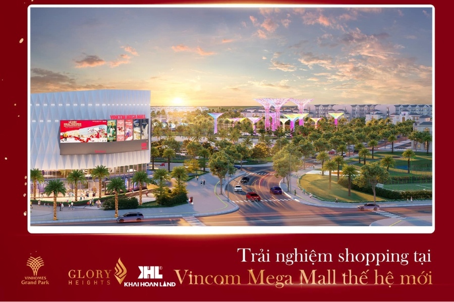 Trải nghiệm mua sắm tại Vincom Mega Mall thế hệ mới tại Glory Heights