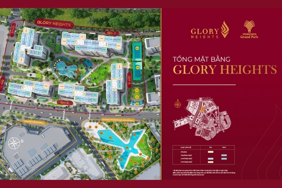 Mặt bằng tổng thể dự án Glory Heights