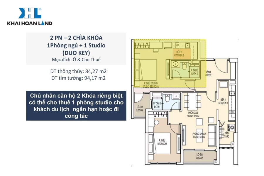 Layout căn hộ De La Sol Dual Key