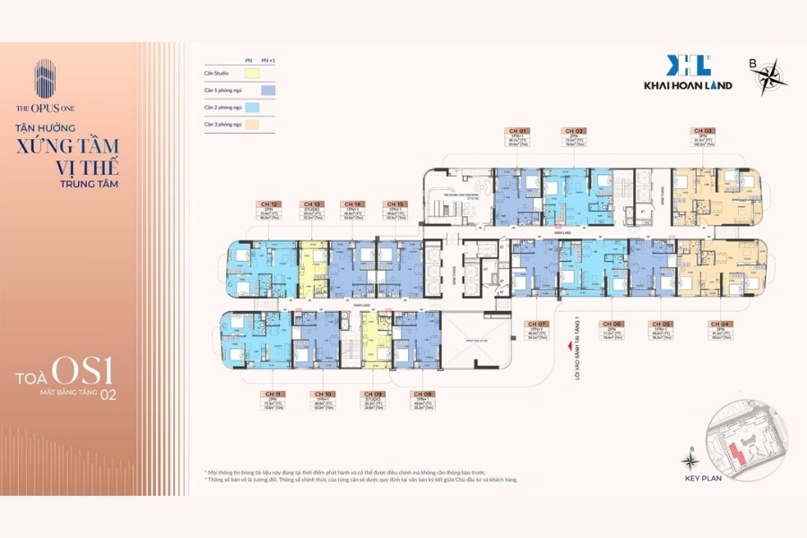 Layout tòa OS1 tầng 2