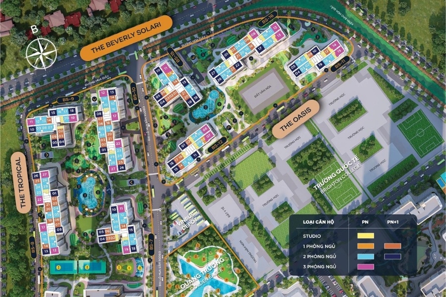 Tổng mặt bằng dự án The Opus One Vinhomes Grand Park