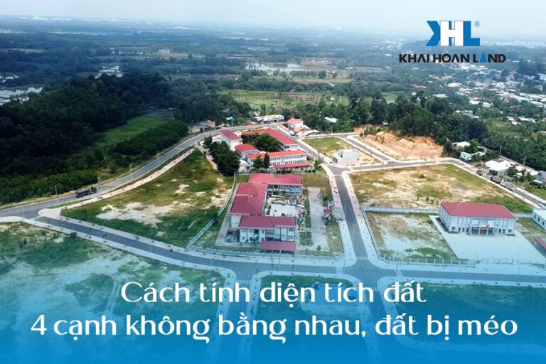 Cách tính diện tích đất 4 cạnh không bằng nhau
