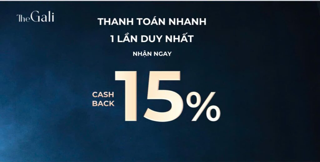 Hoàn tiền cash back 15% thanh toán nhanh