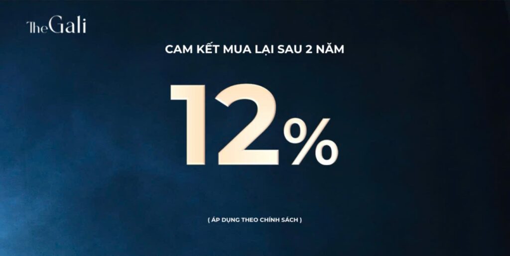 Chính sách cam kết mua lại sau 2 năm với lợi nhuận 12%
