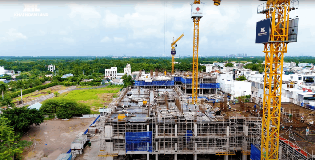Tiến độ thi công dự án Khải Hoàn Prime, tháng 10/2025