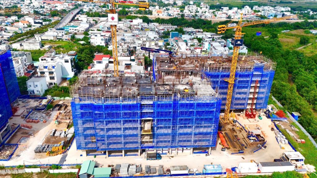 Công trường thi công Khải Hoàn Prime tháng 12/2025